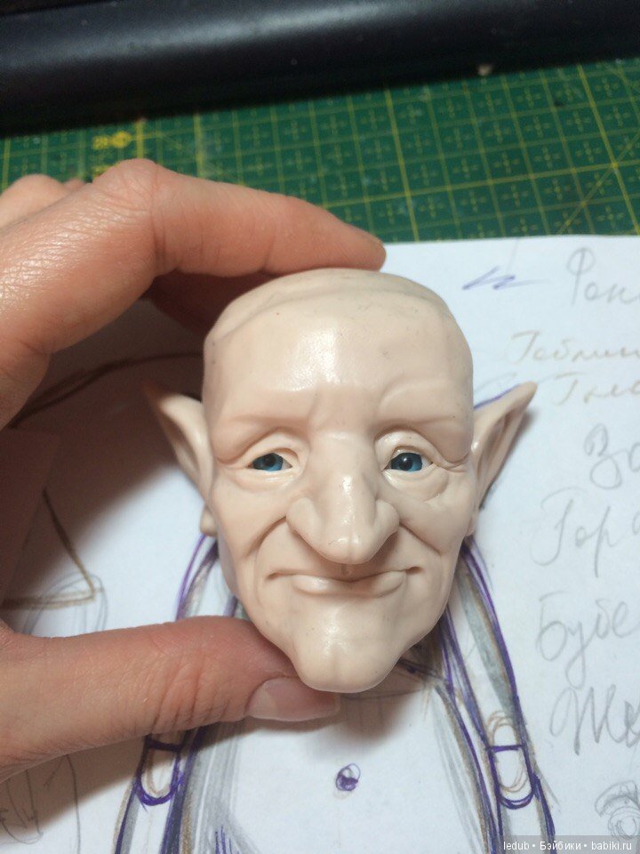 Работа над новой куклой "Mr. Green" Лели Дубровиной (фото 2)