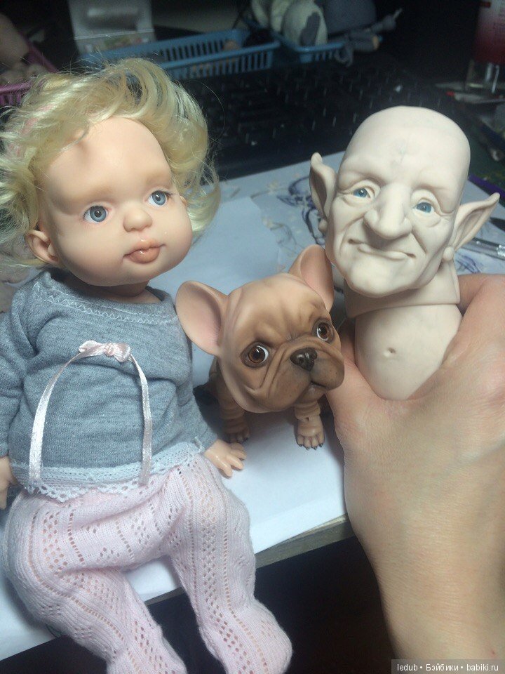 Работа над новой куклой "Mr. Green" Лели Дубровиной (фото 4)
