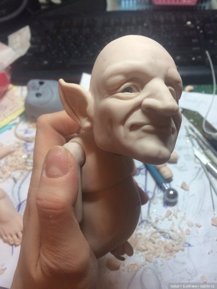 Работа над новой куклой "Mr. Green" Лели Дубровиной