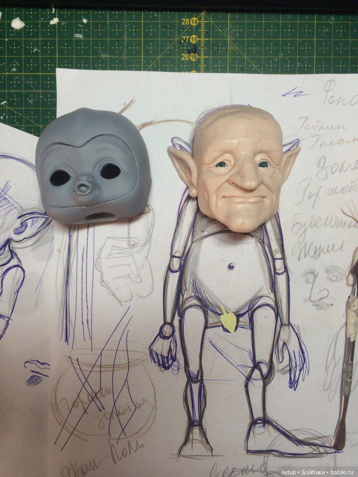 Работа над новой куклой "Mr. Green" Лели Дубровиной