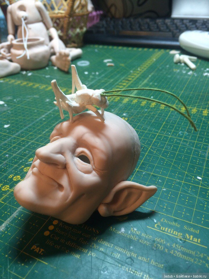 Работа над новой куклой "Mr. Green" Лели Дубровиной