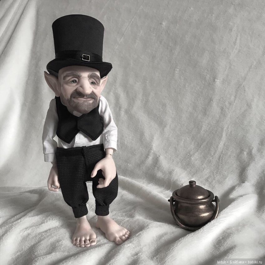 Лепрекон Мистер Грин — Авторские шарнирные куклы своими руками: лепка