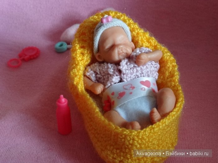 "Солнышко-малыш в мамином животике" авторская мини кукла от Анастасии Солнцевой (фото 5)