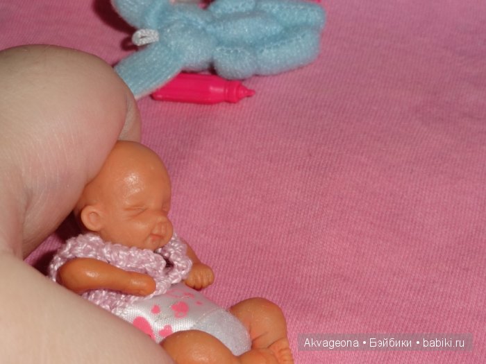 "Солнышко-малыш в мамином животике" авторская мини кукла от Анастасии Солнцевой (фото 2)
