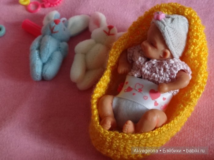 "Солнышко-малыш в мамином животике" авторская мини кукла от Анастасии Солнцевой (фото 6)