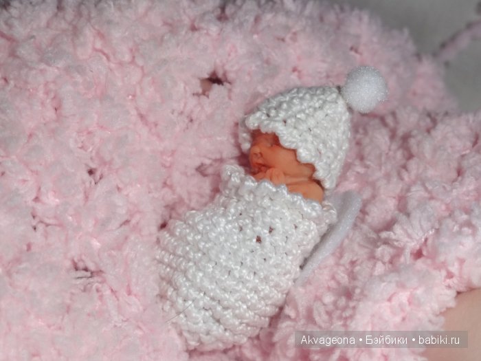 "Ангелочек" авторская мини кукла от Анастасии Солнцевой (фото 3)