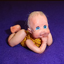 Авторская мини кукла "Смотреть на мир широко раскрытыми глазами" от Анастасии Солнцевой