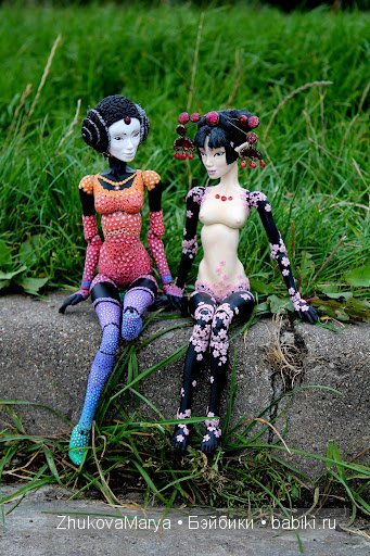 Сакура и Радужная, куклы Жуковой Марии