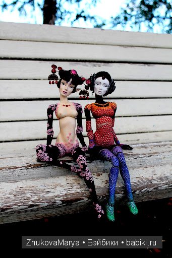 Сакура и Радужная, куклы Жуковой Марии