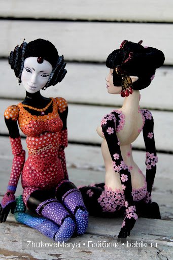 Сакура и Радужная, куклы Жуковой Марии