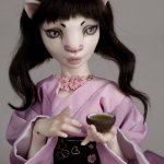 Как я делала авторскую куклу Японская кошка, часть 2