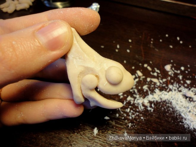 Как я делала фарфоровых хамелеончиков. Мастер-класс авторская игрушка своими руками (фото 5)