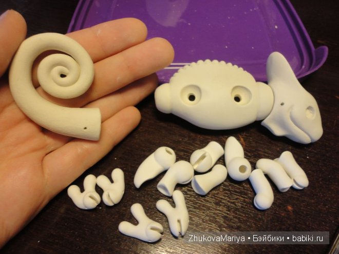 Как я делала фарфоровых хамелеончиков. Мастер-класс авторская игрушка своими руками