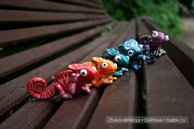 Как я делала фарфоровых хамелеончиков. Мастер-класс авторская игрушка своими руками