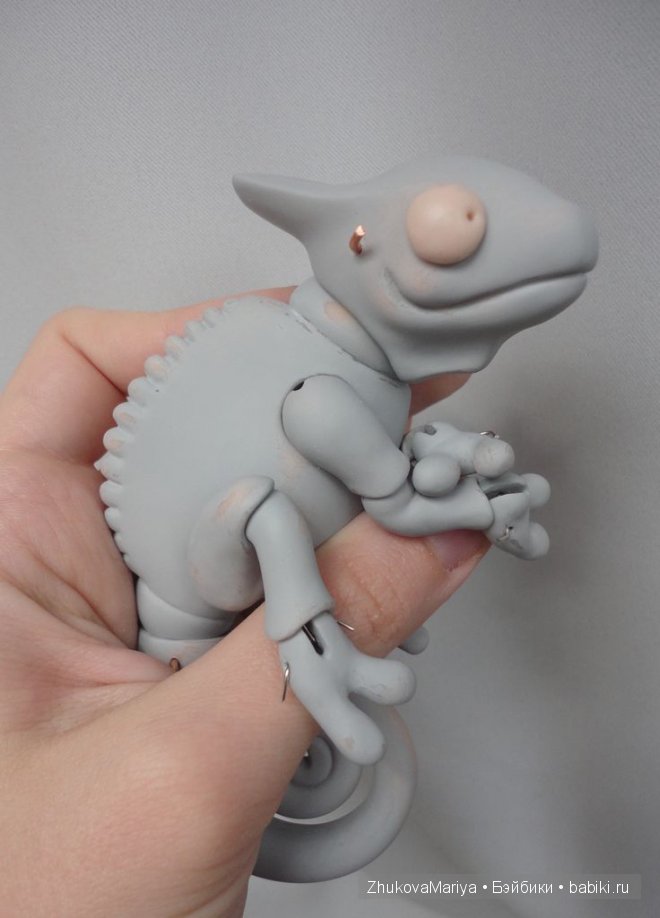 Как я делала фарфоровых хамелеончиков. Мастер-класс авторская игрушка своими руками (фото 10)