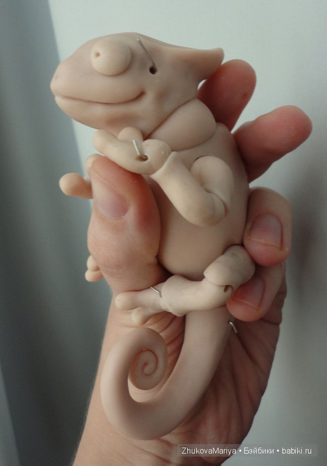 Как я делала фарфоровых хамелеончиков. Мастер-класс авторская игрушка своими руками (фото 3)