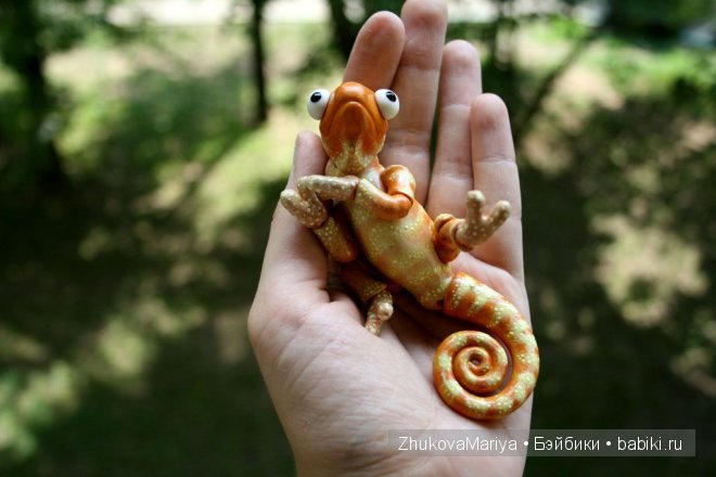 Как я делала фарфоровых хамелеончиков. Мастер-класс авторская игрушка своими руками