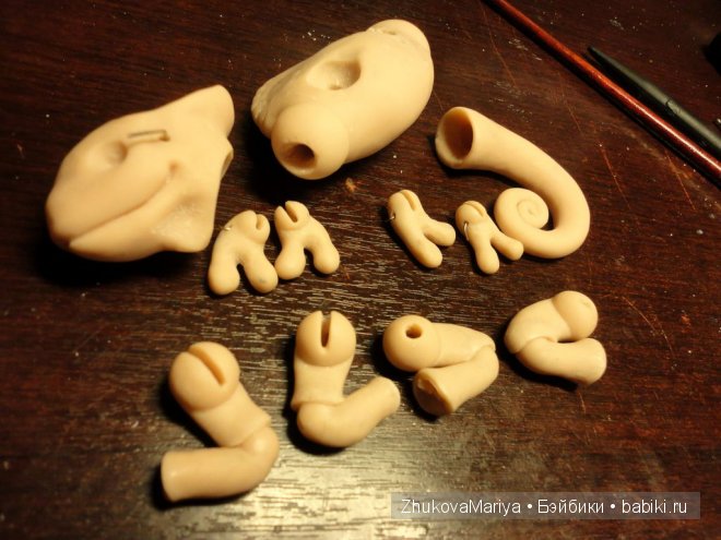 Как я делала фарфоровых хамелеончиков. Мастер-класс авторская игрушка своими руками