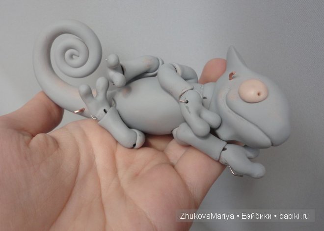 Как я делала фарфоровых хамелеончиков. Мастер-класс авторская игрушка своими руками