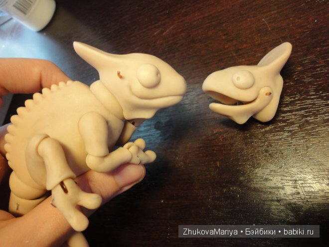 Как я делала фарфоровых хамелеончиков. Мастер-класс авторская игрушка своими руками (фото 7)