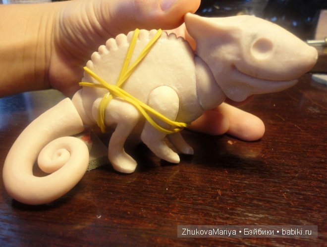 Как я делала фарфоровых хамелеончиков. Мастер-класс авторская игрушка своими руками