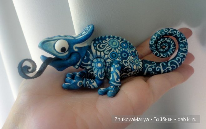 Как я делала фарфоровых хамелеончиков. Мастер-класс авторская игрушка своими руками