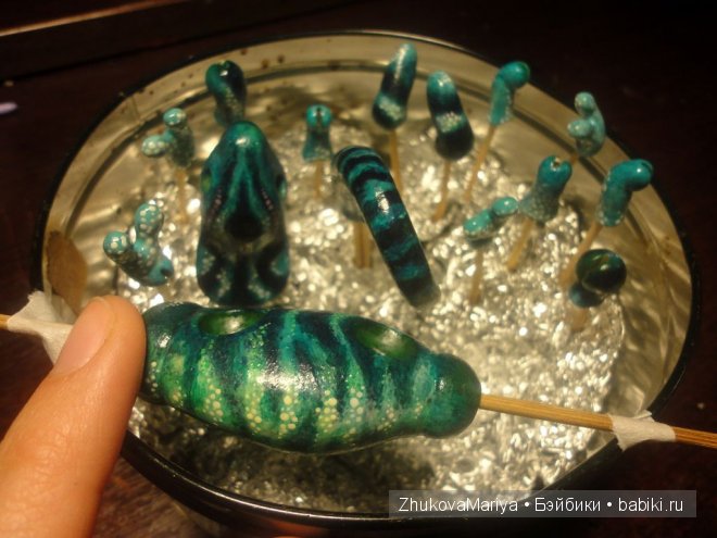 Как я делала фарфоровых хамелеончиков. Мастер-класс авторская игрушка своими руками