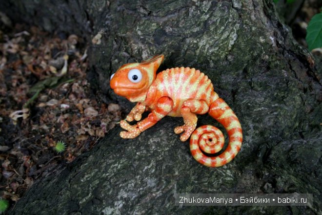 Как я делала фарфоровых хамелеончиков. Мастер-класс авторская игрушка своими руками