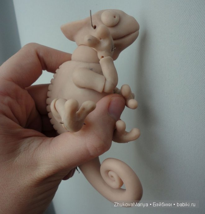 Как я делала фарфоровых хамелеончиков. Мастер-класс авторская игрушка своими руками