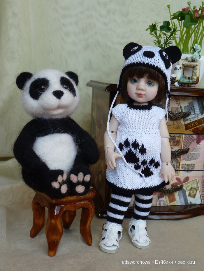 Маша и медведи (панды) — Авторские работы в частных коллекциях: домашние фото кукол и игрушек