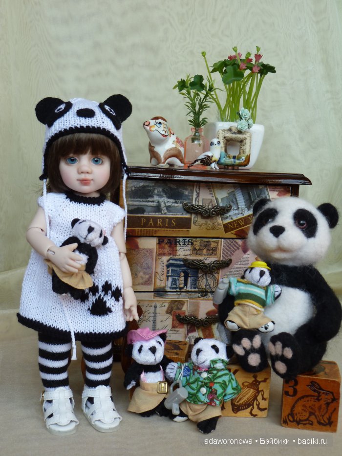 Маша и медведи (панды) — Авторские работы в частных коллекциях: домашние фото кукол и игрушек (фото 5)