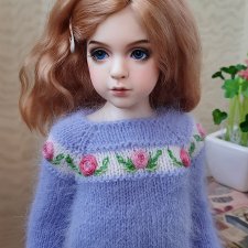 Вязаное платье и джемпер для Розы Dollshe. Бесплатная доставка! Вязаное платье и джемпер для Розы Dollshe. Бесплатная доставка!