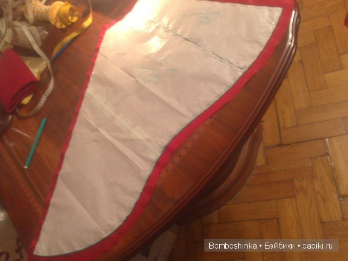 Выкройка юбки со шлейфом.