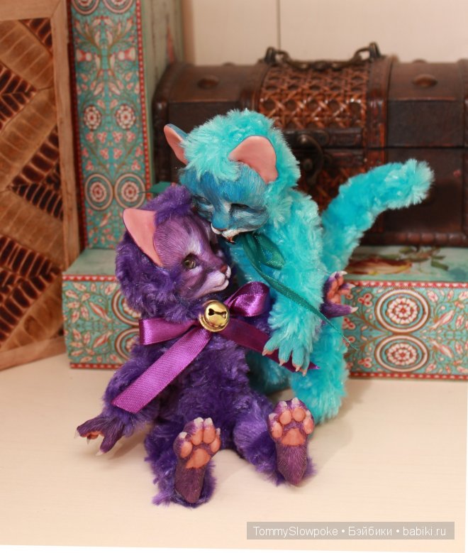 Котики-двойняшки, авторские игрушки (фото 5)