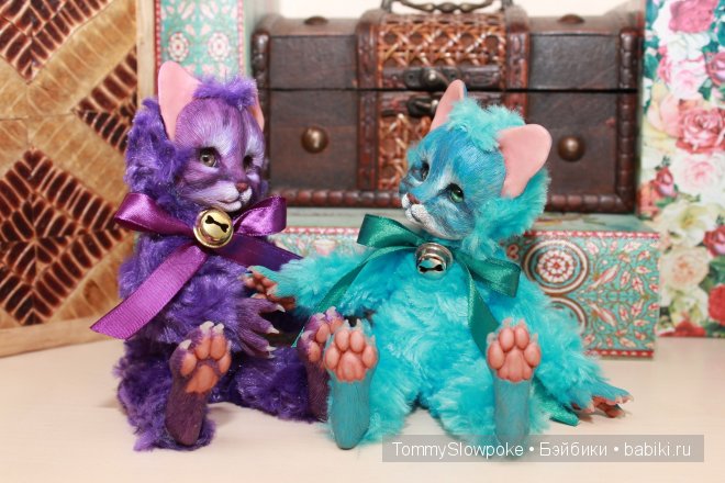 Котики-двойняшки, авторские игрушки