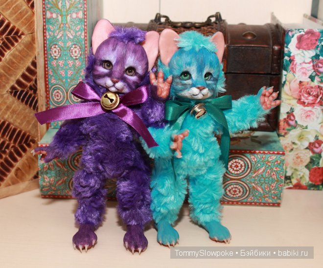 Котики-двойняшки, авторские игрушки (фото 3)