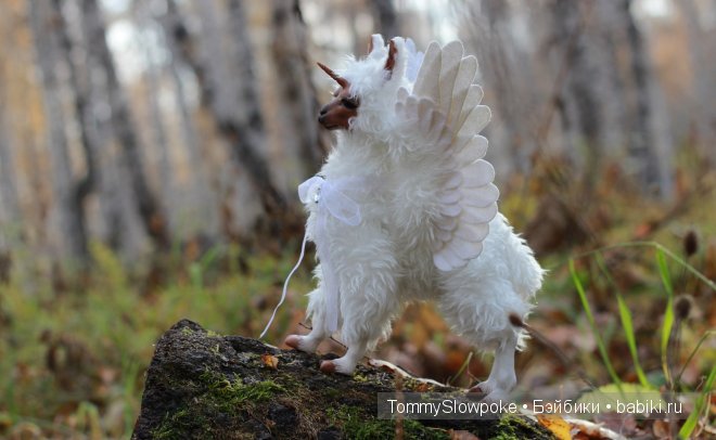 Летающая Лама - Единорог — Игрушки в смешанной технике (мех и глина): Арт (фото 6)