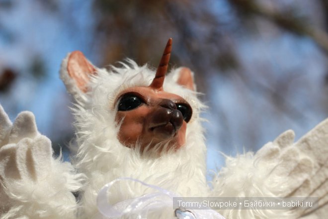 Летающая Лама - Единорог — Игрушки в смешанной технике (мех и глина): Арт (фото 8)