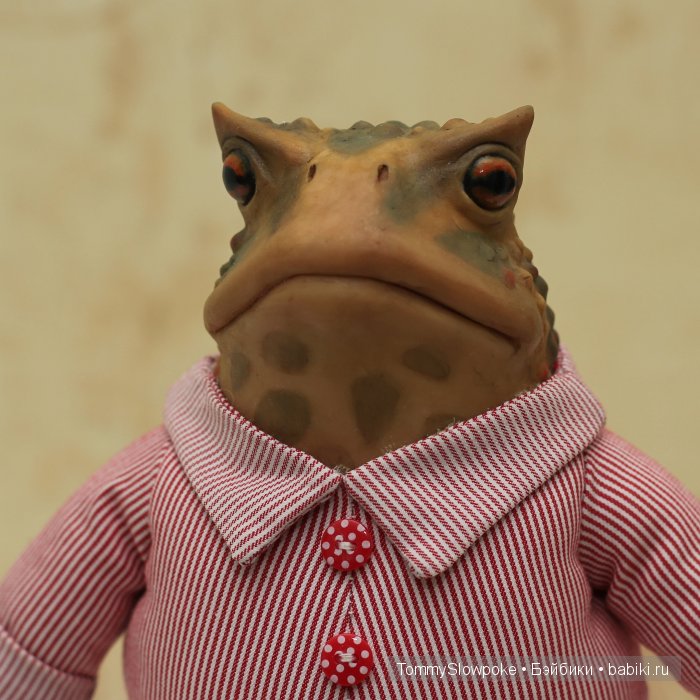 Жаба в пижамке. Игрушка ручной работы