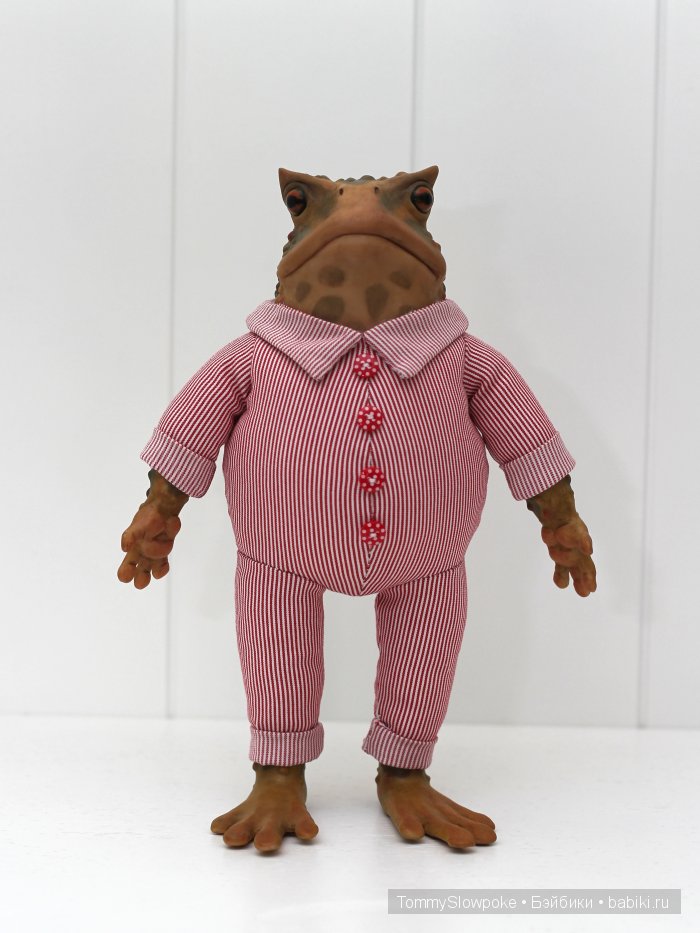 Жаба в пижамке. Игрушка ручной работы (фото 6)