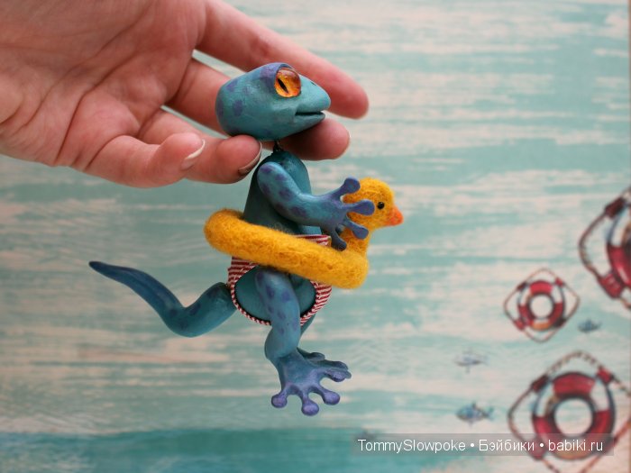 Геккон. Игрушка ручной работы (фото 3)