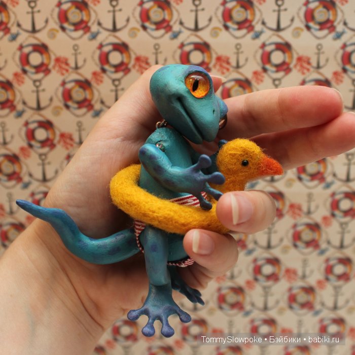 Геккон. Игрушка ручной работы (фото 5)