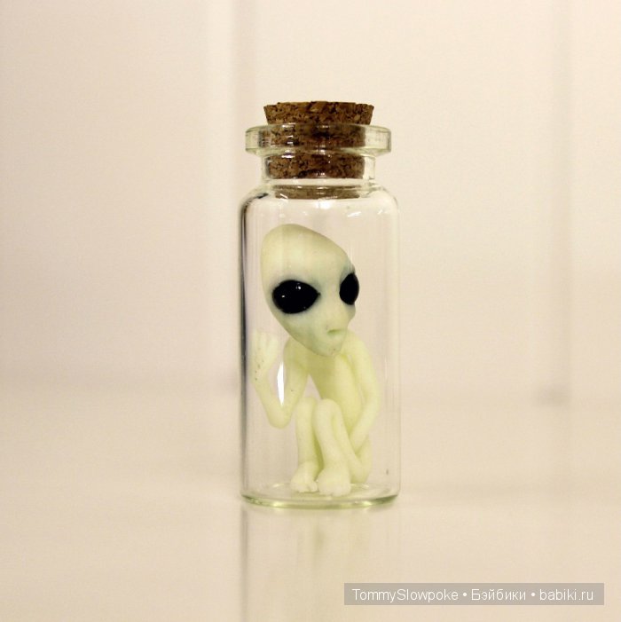 Пришелец в бутылочке — Лепка авторских игрушек и папье