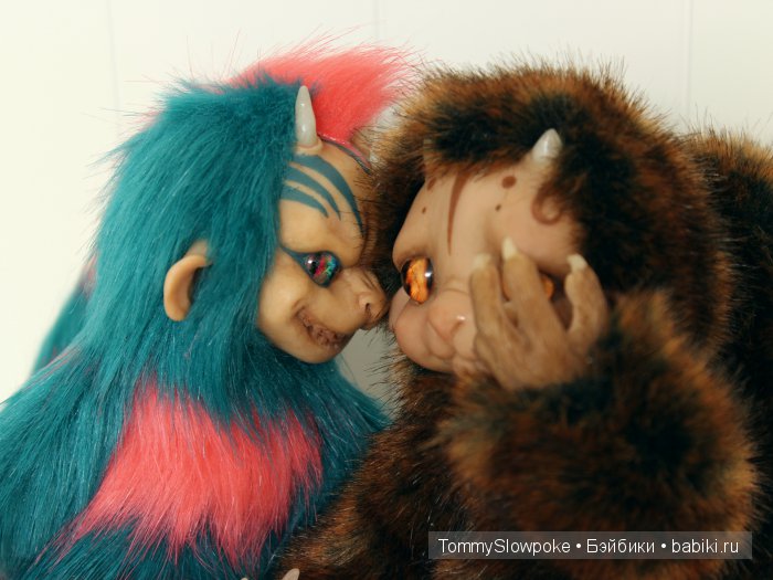 Бурый троллик — Игрушки в смешанной технике (мех и глина): Арт (фото 6)