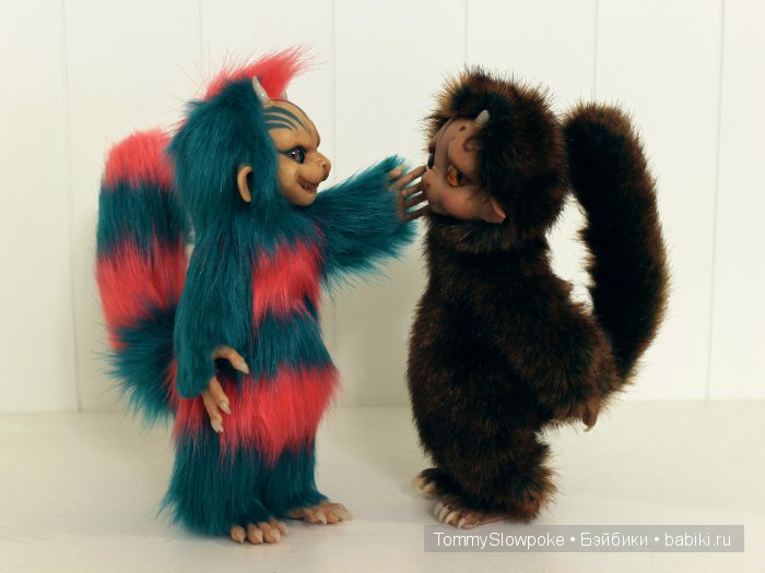 Бурый троллик — Игрушки в смешанной технике (мех и глина): Арт (фото 2)