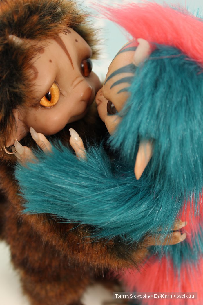 Бурый троллик — Игрушки в смешанной технике (мех и глина): Арт (фото 10)