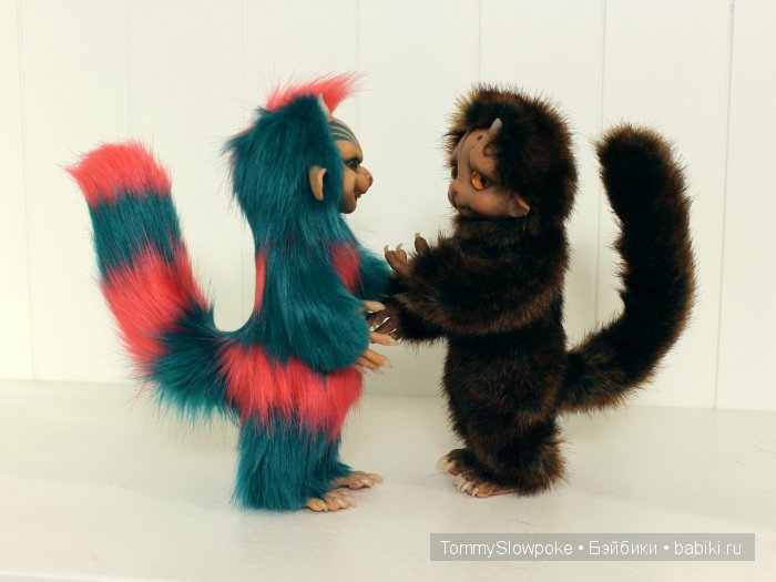 Бурый троллик — Игрушки в смешанной технике (мех и глина): Арт (фото 4)