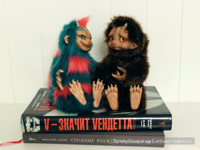 Бурый троллик — Игрушки в смешанной технике (мех и глина): Арт (фото 5)