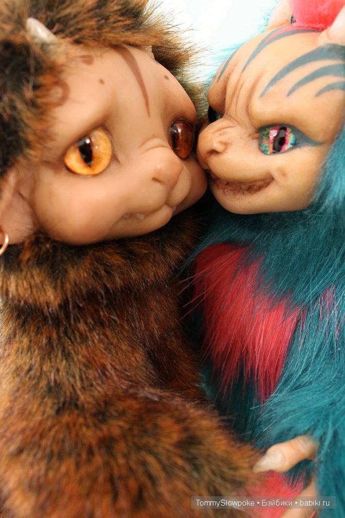 Бурый троллик — Игрушки в смешанной технике (мех и глина): Арт (фото 8)