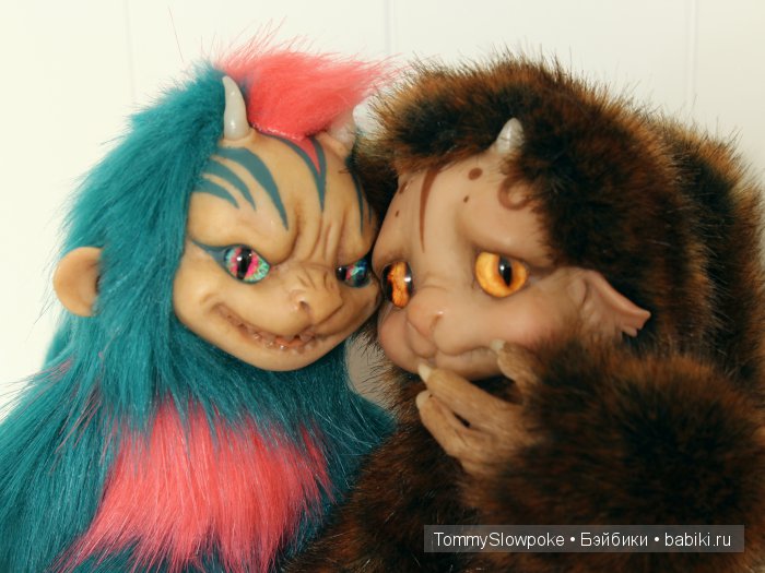 Бурый троллик — Игрушки в смешанной технике (мех и глина): Арт (фото 7)